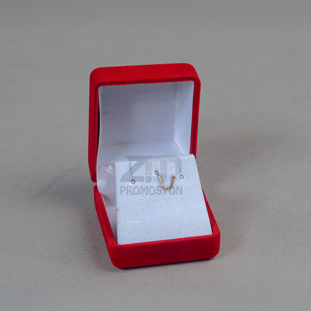 Kırmızı Kadife Rozet Kutusu 1