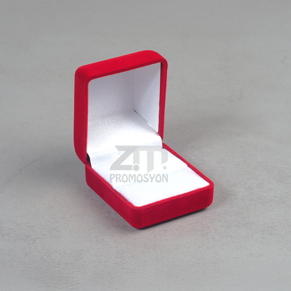 Kırmızı Kadife Rozet Kutusu 2